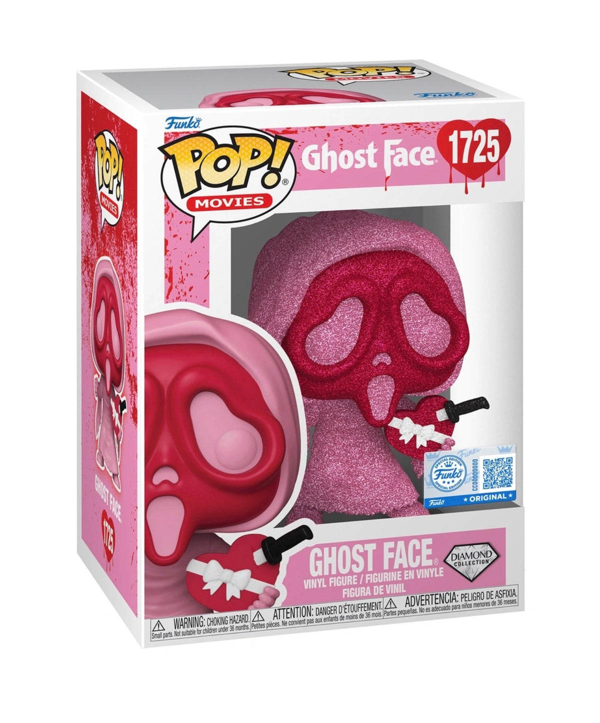 Funko Pop! Movies Horror Ghost Face Pink Diamond Exclusive #1725 Free Protector