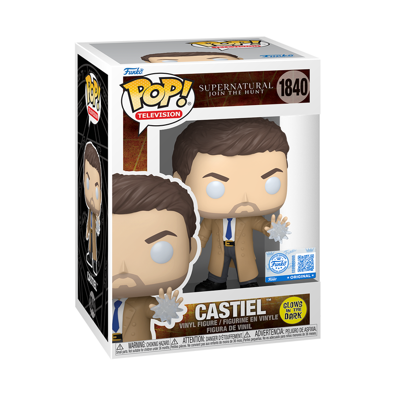 Funko Pop! Television Supernatural Castiel #1840 Glow Exclusive