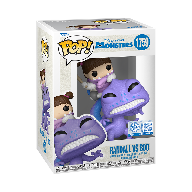 Funko Pop! Disney Monsters Inc Randall Vs Boo #1759 Exclusive Free Protector