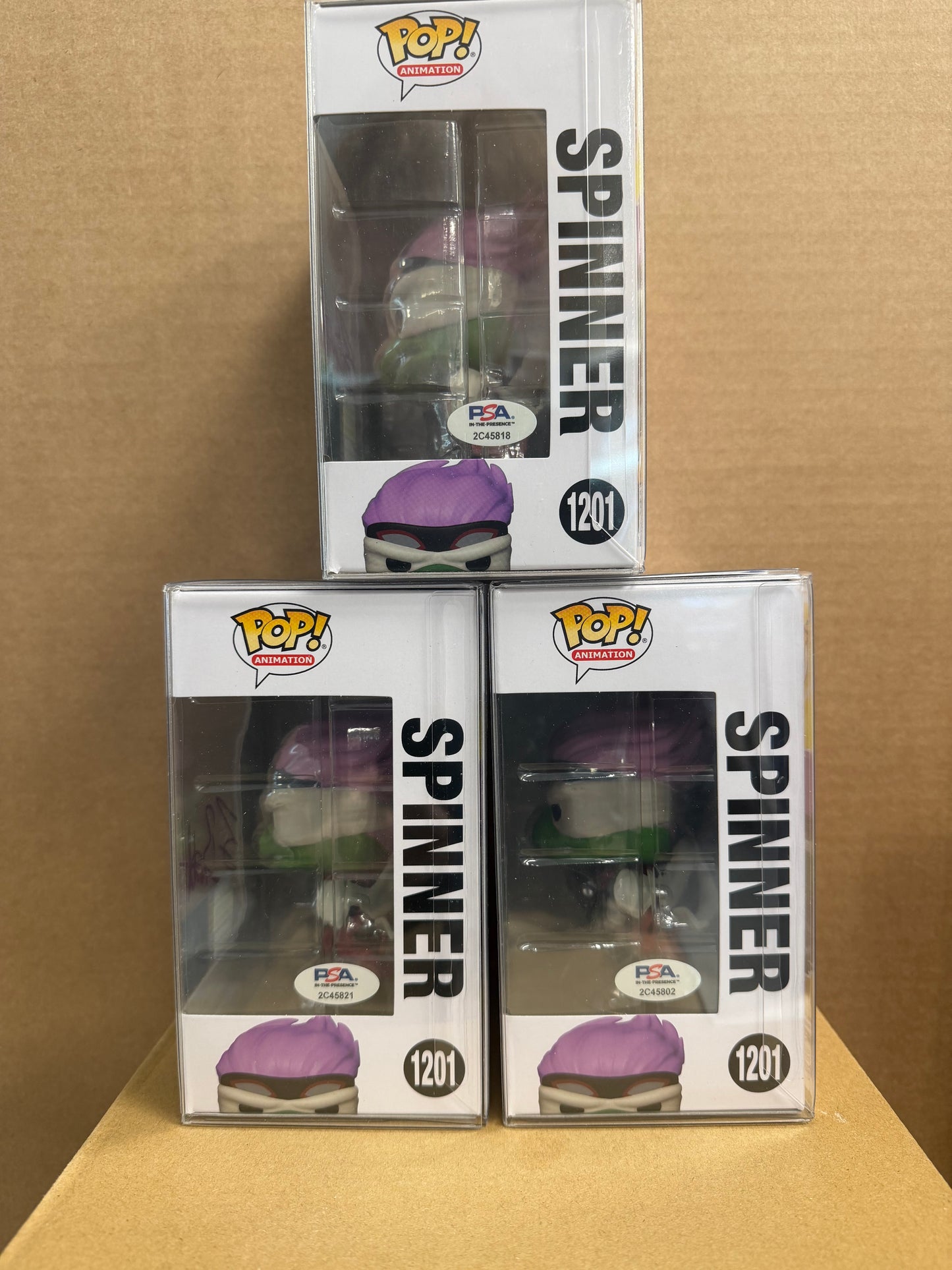 Funko Pop! Anime My Hero Academia Spinner Signed Larry Brantley COA #1201