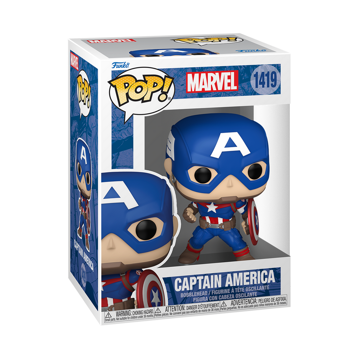 Funko Pop! Marvel Captain America #1419 Free Protector