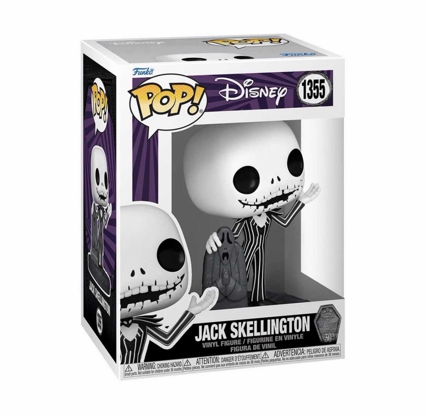 Funko Pop! Disney Jack Skellington W/Gravestone #1355 Nightmare Before Christmas