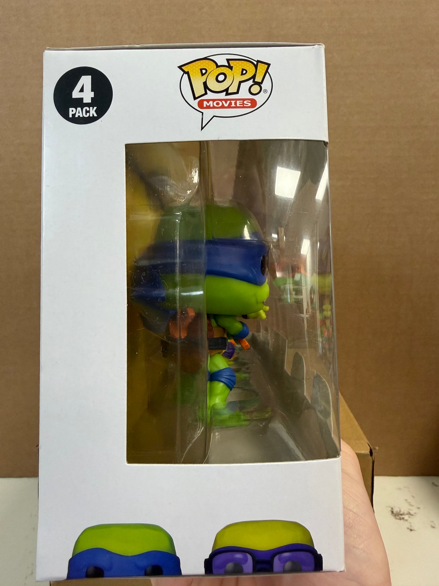 Funko Pop! Movies TMNT Mutant Mayhem 4 Pack Amazon Glow Exclusive
