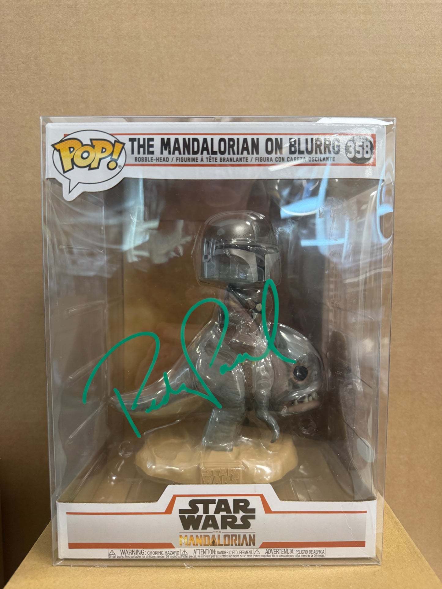 Funko Pop! Star Wars Mandalorian #358 Signed Pedro Pascall COA
