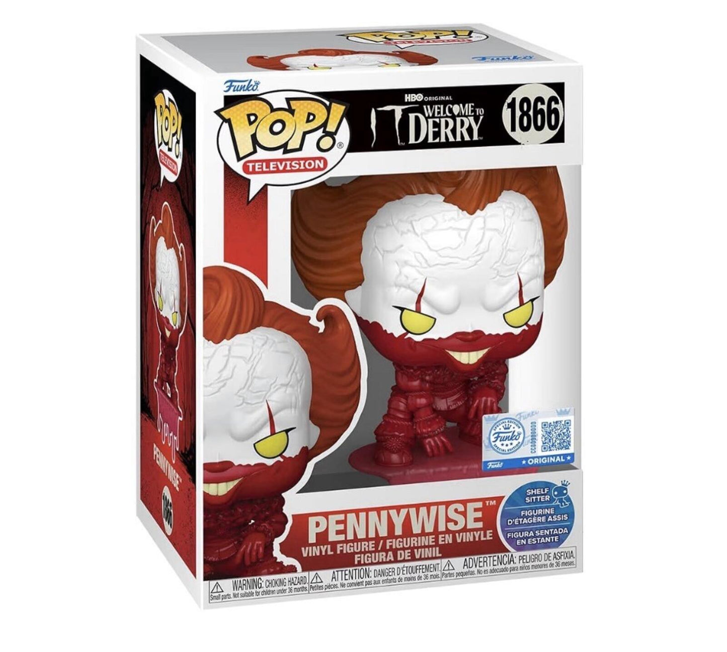 Funko Pop! Television IT - Welcome To Derry - Blood Pennywise Shelf Sitter #1866 Exclusive