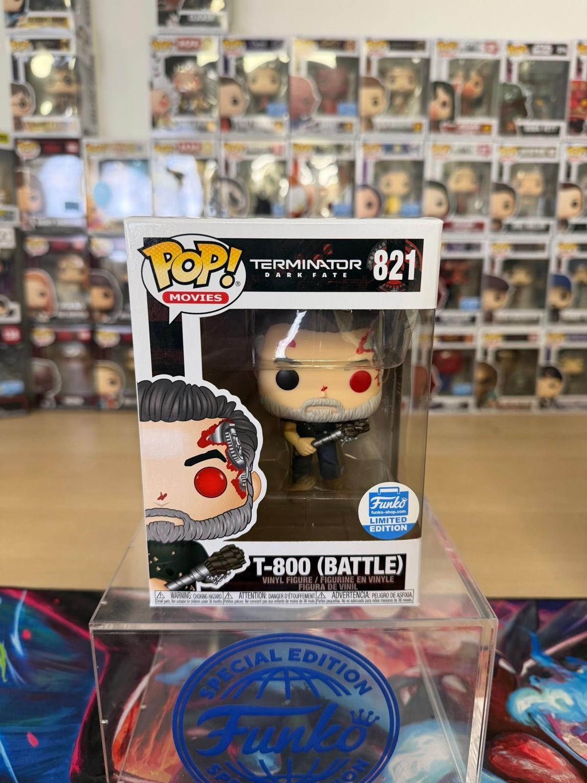 Funko Pop! Movies Terminator Dark Fate T-800 (Battle) #821 Limited Edition