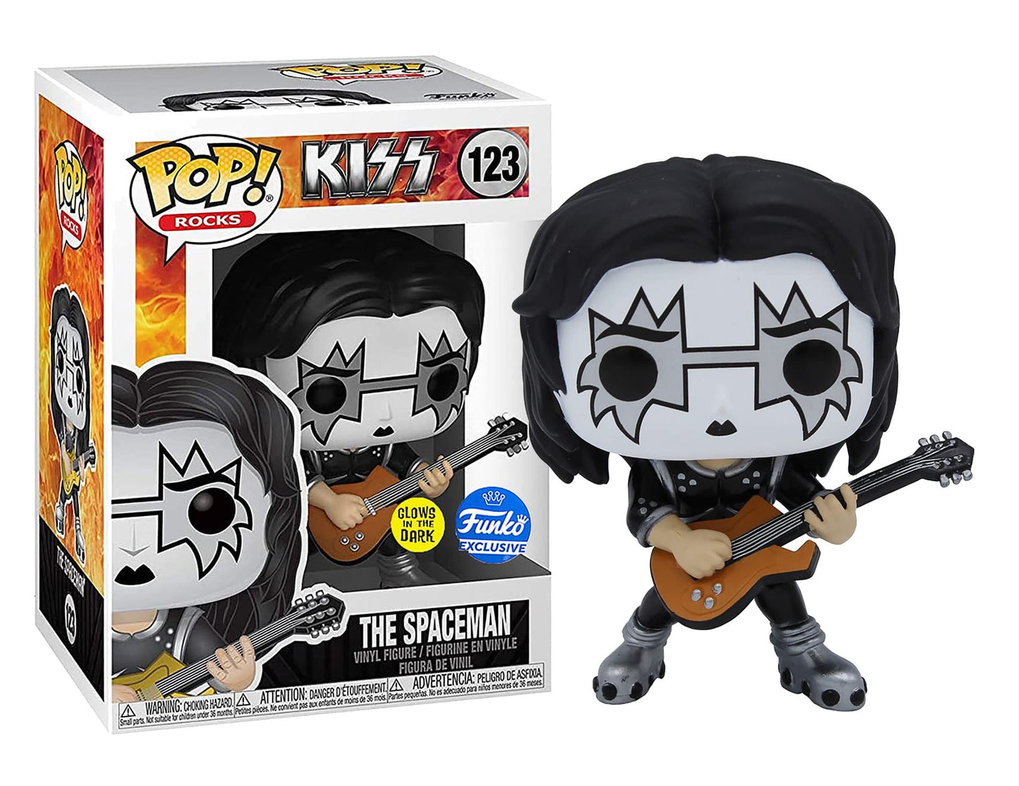 Funko Pop! Rocks Kiss The Spaceman #123 Glow In The Dark Funko Exclusive