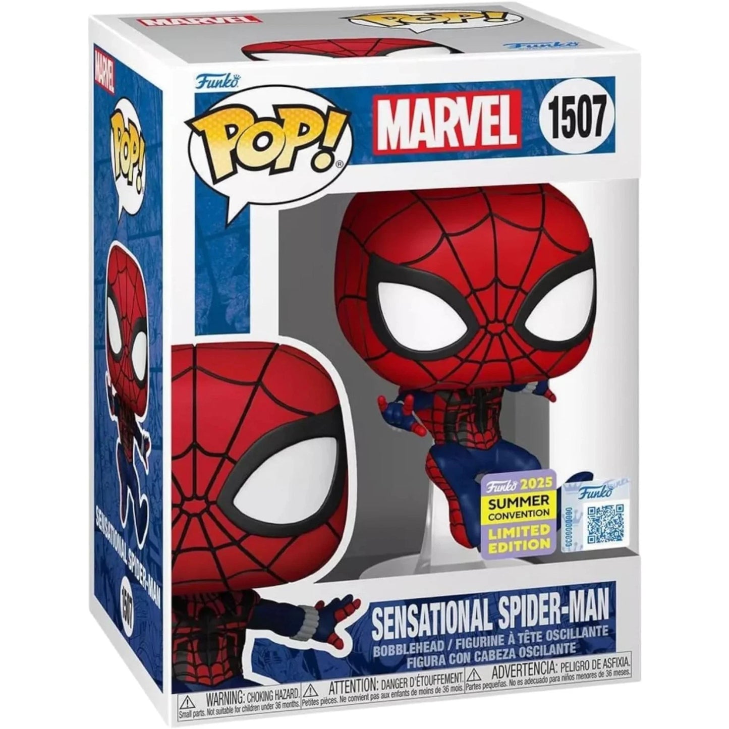 Funko Pop! Marvel Sensational Spider-Man #1507 Summer Convention LE Free Protector