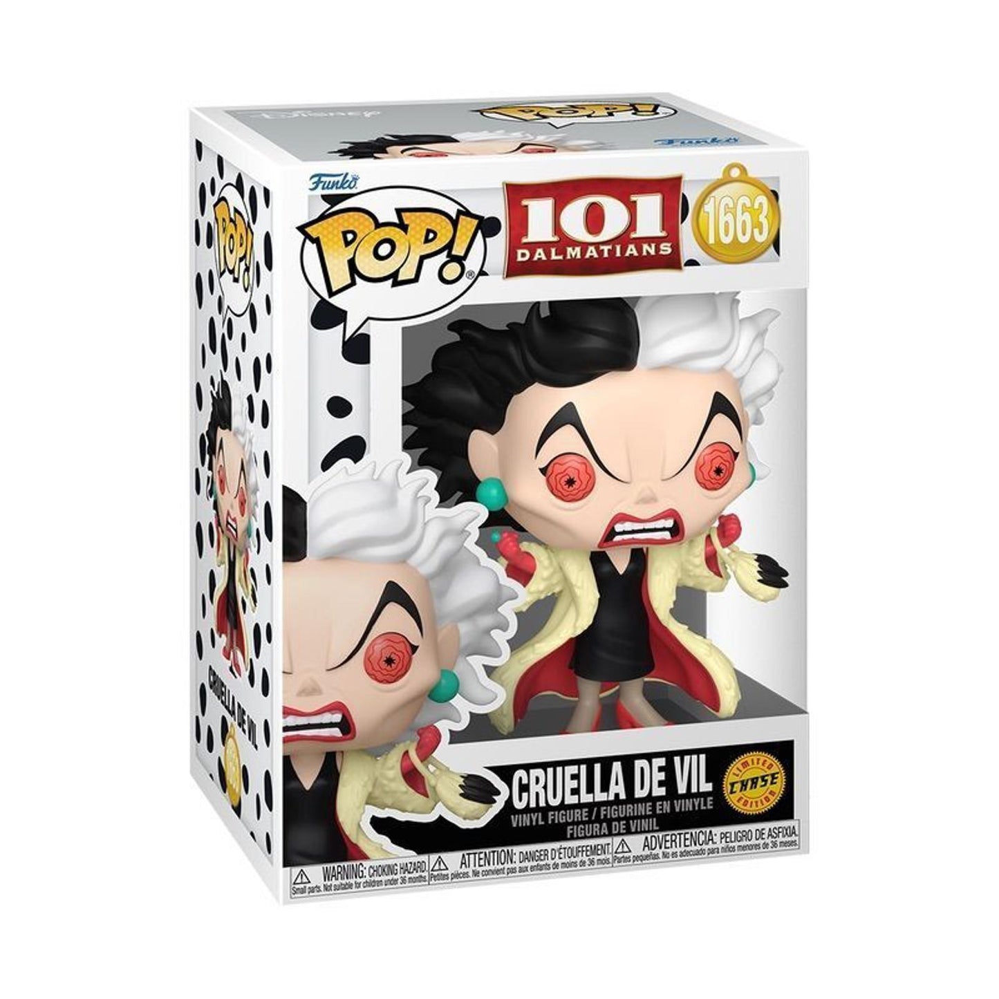 Funko Pop! Disney 101 Dalmatians Cruella de Vil Chase Vinyl Figure #1663