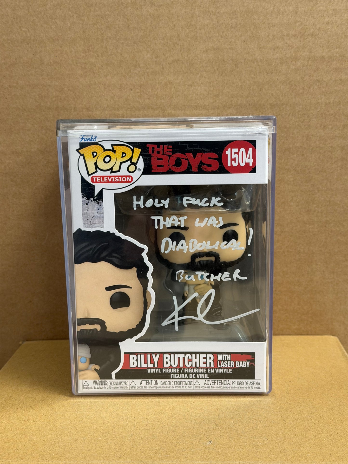 Funko Pop! Television The Boys Billy Butcher Signed Karl Urban COA #1504 WS