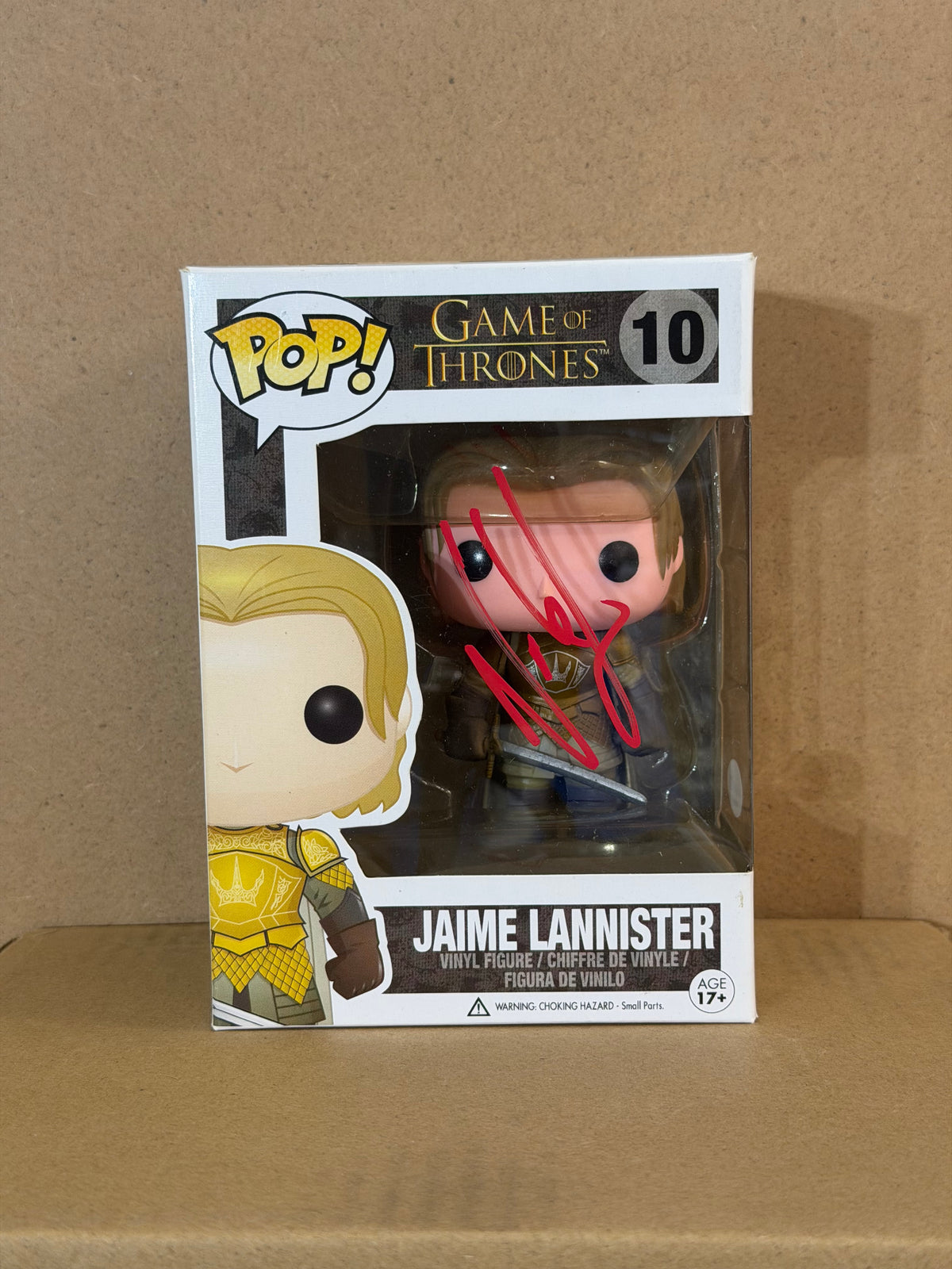 Funko Pop! Television Game Of Thrones Jaime Lannister Signed Nikolaj Coster #10