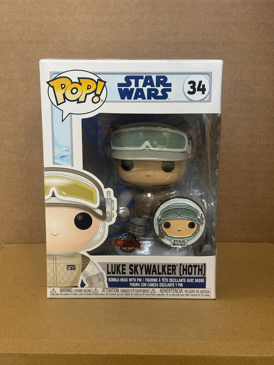 Funko Pop! Star Wars Luke Skywalker (Hoth) With Pin #34