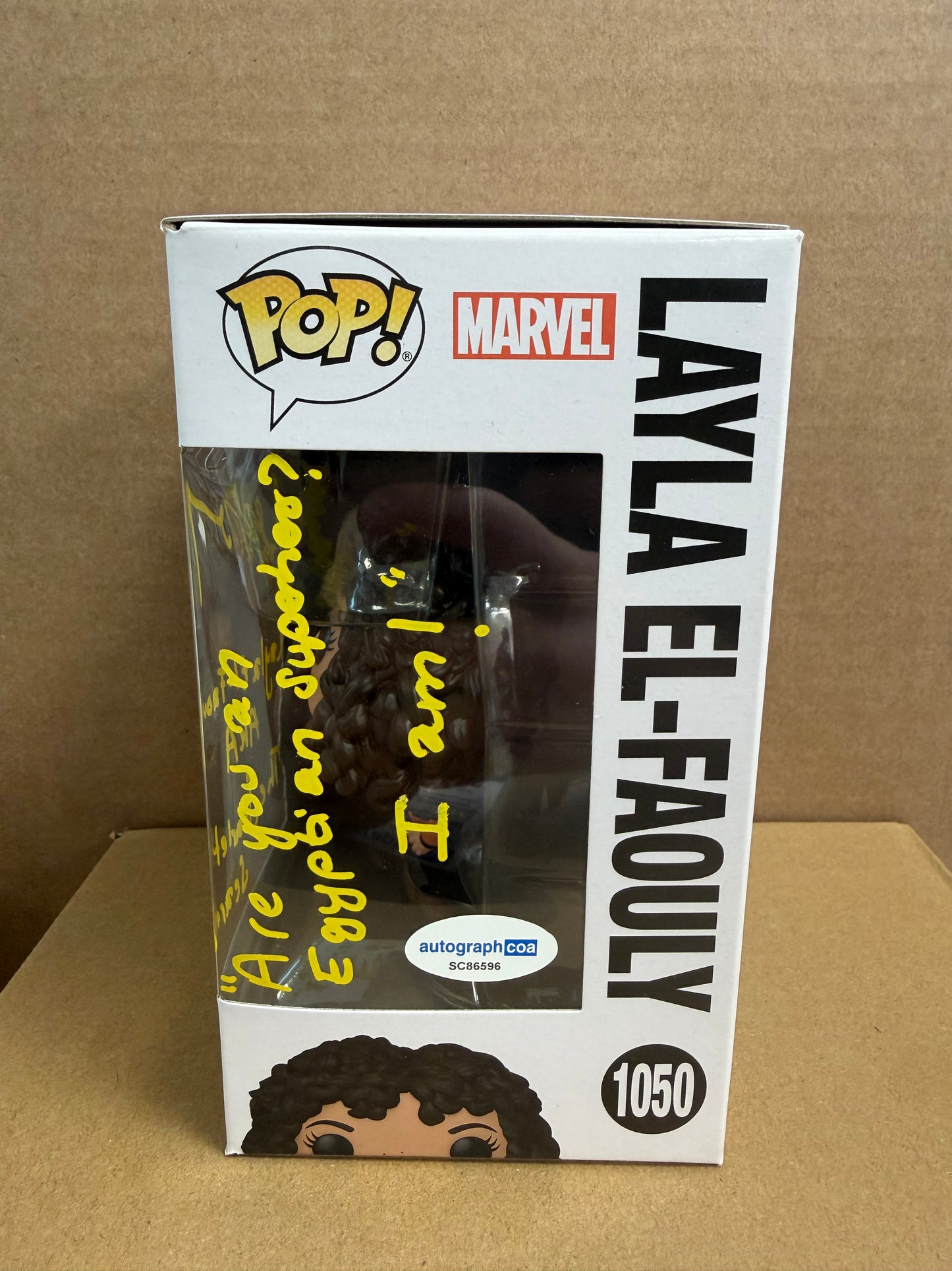 Funko Pop! Marvel Layla Wl-Faouly Signed By May Calamaway #1050 COA