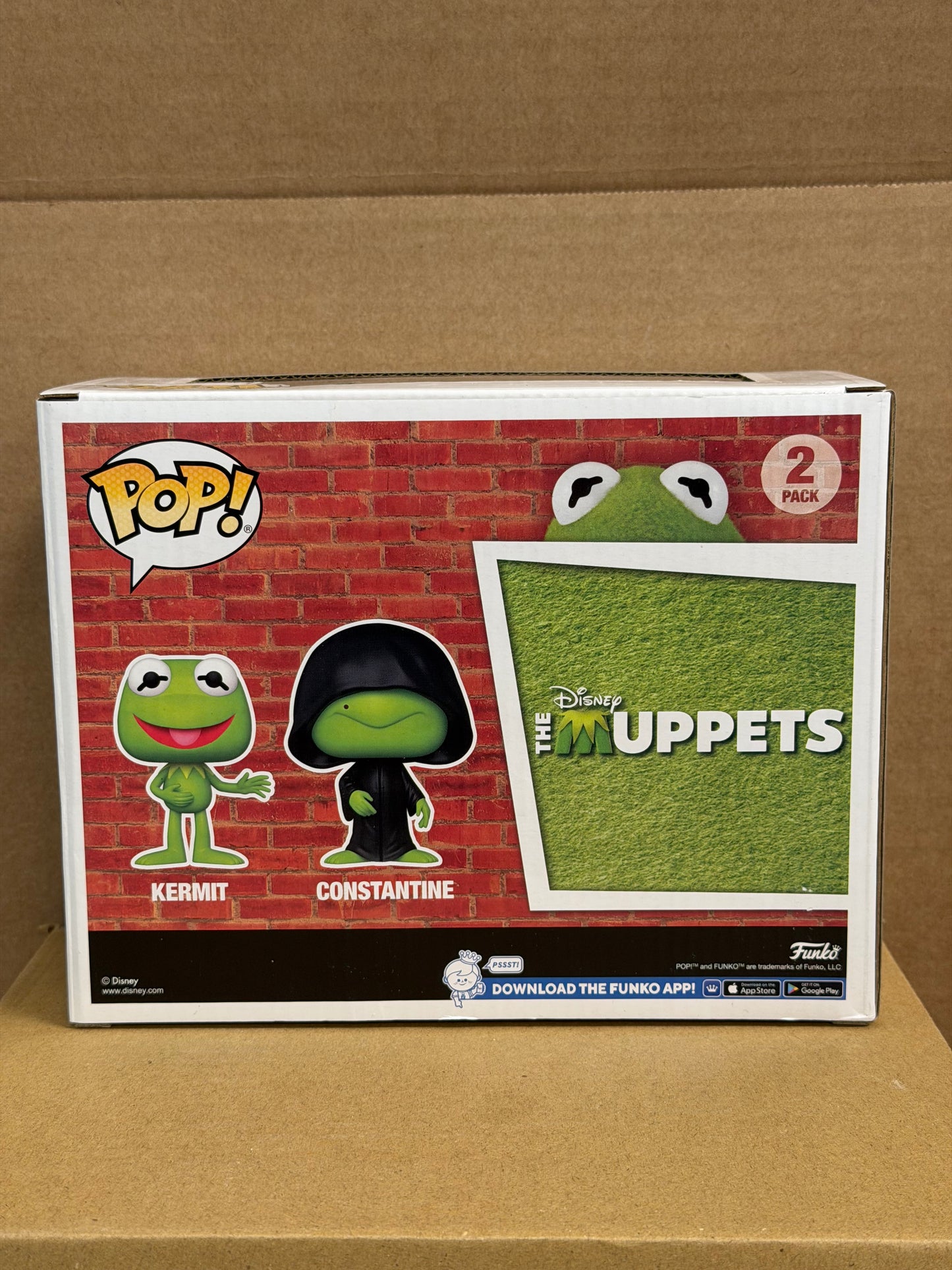 Funko Pop! Disney Muppets Kermit & Constantine 2 Pack Signed Steve Whitmire COA