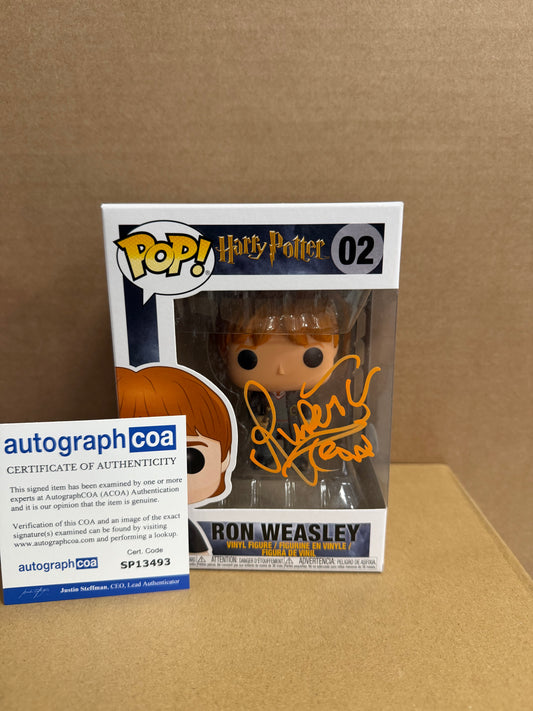 Funko Pop! Harry Potter Ron Weasley Signed Rupert Grint #02 WS COA #4