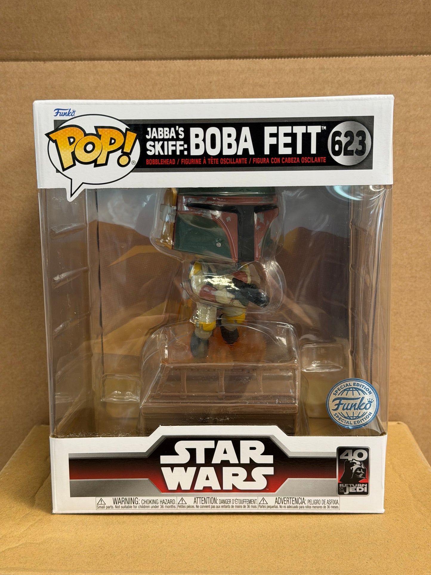 Funko Pop! Star Wars Jabba’s Skiff: Boba Fett #623 Special Edition + Free Protector