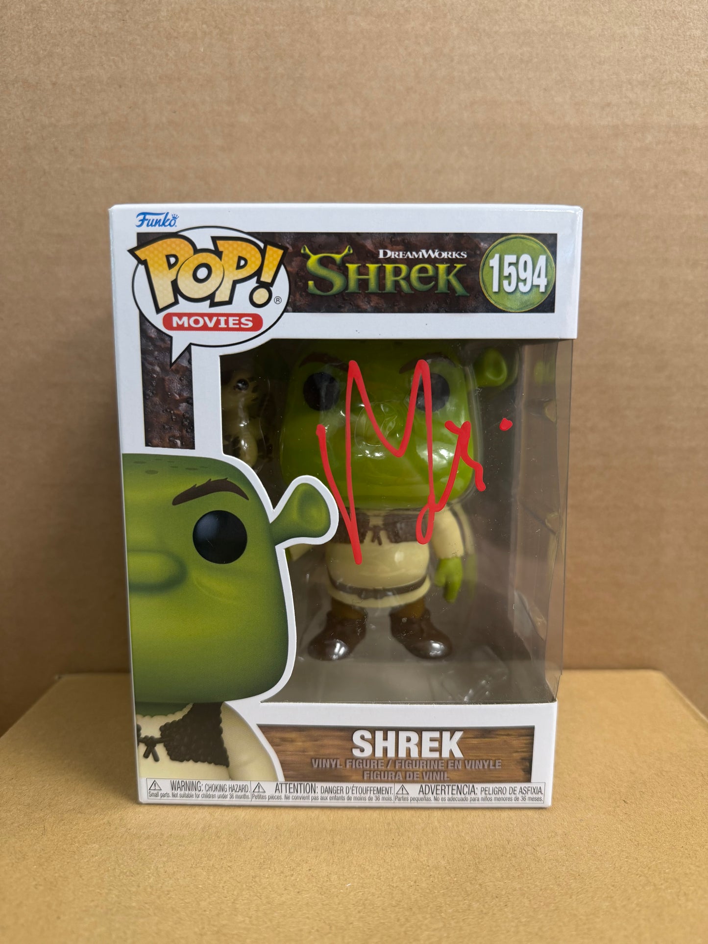 Funko Pop! Movies Shrek Signed Mike Myers #1594 COA WS