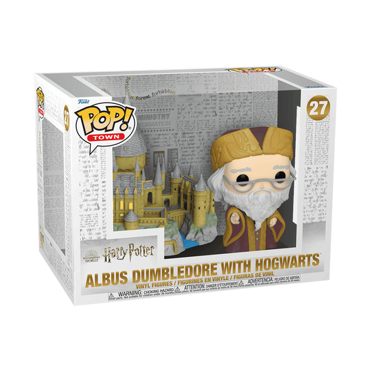 Funko Pop! Town Harry Potter Albus Dumbledore With Hogwarts #27