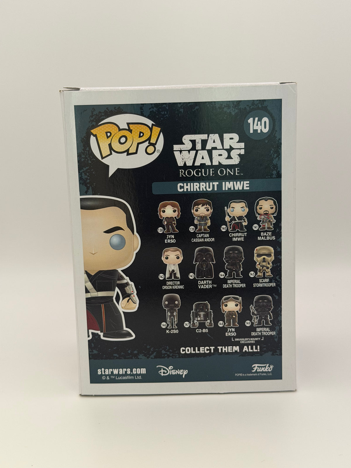 Funko Pop! Star Wars Chirrut Imwe Signed Donnie Yen COA #140