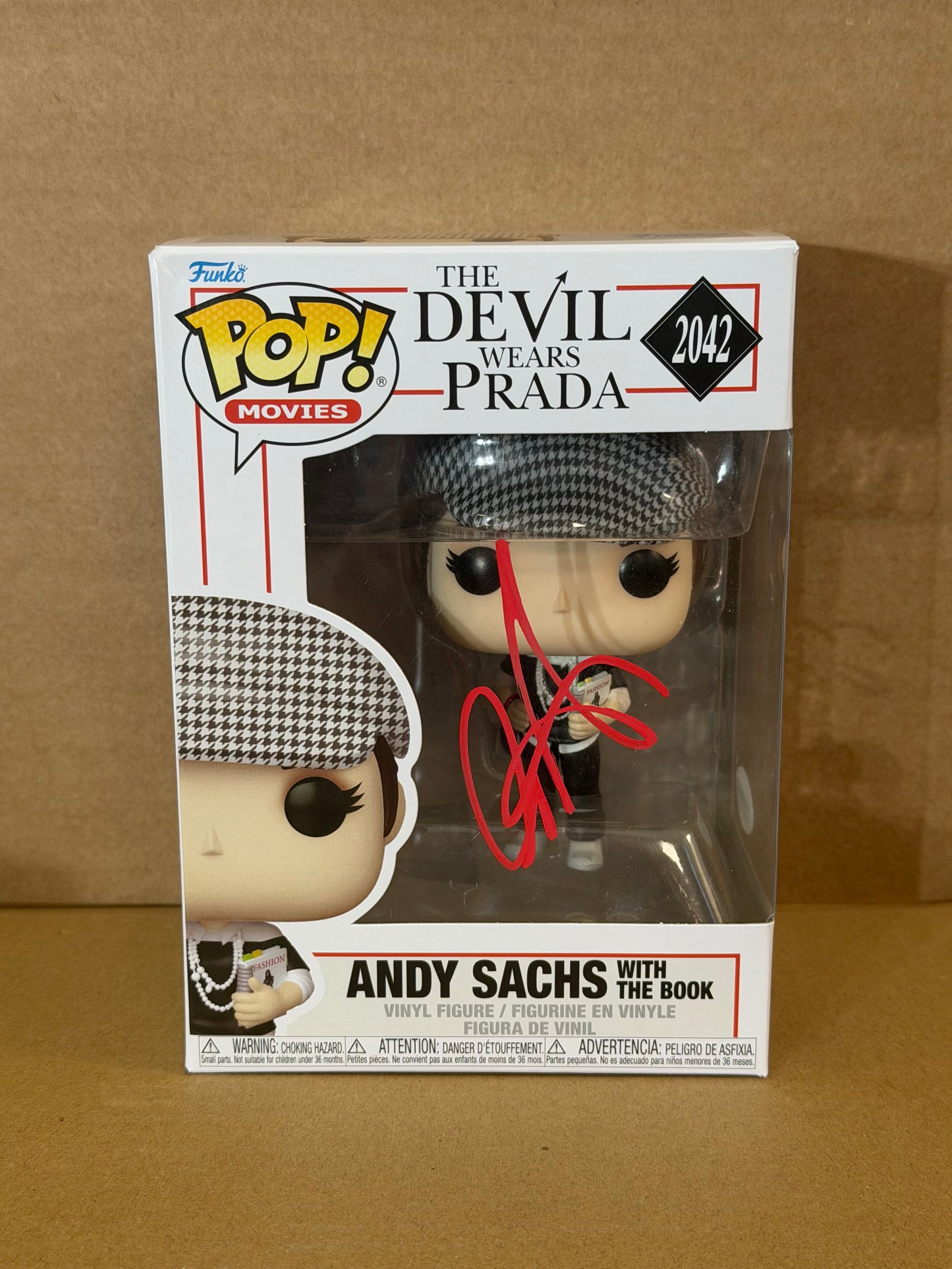 Funko Pop! Movies The Devil Wears Prada Andy Sachs Signed Anne Hathaway COA #2042