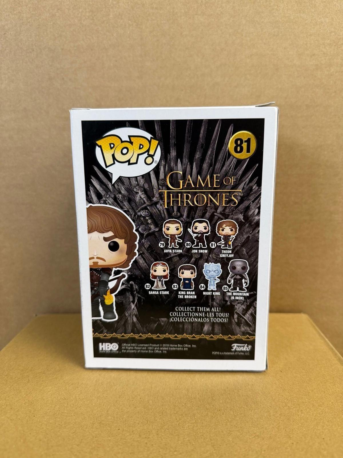 Funko Pop! Television Theon Greyjoy #81 Signed By Alfie Allen ACOA WS