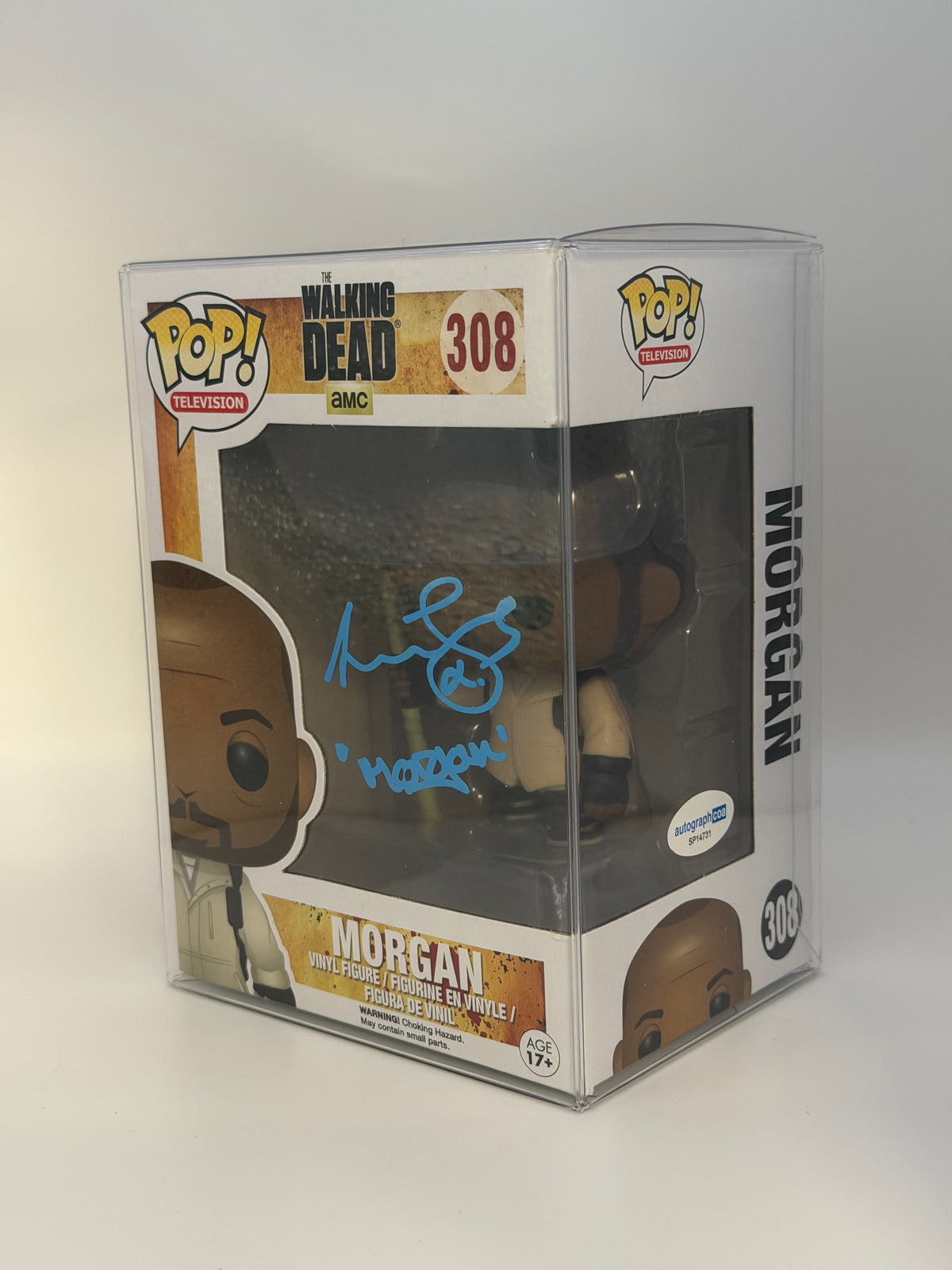 Funko Pop! Television The Walking Dead Morgan Signed Lennie James COA #308
