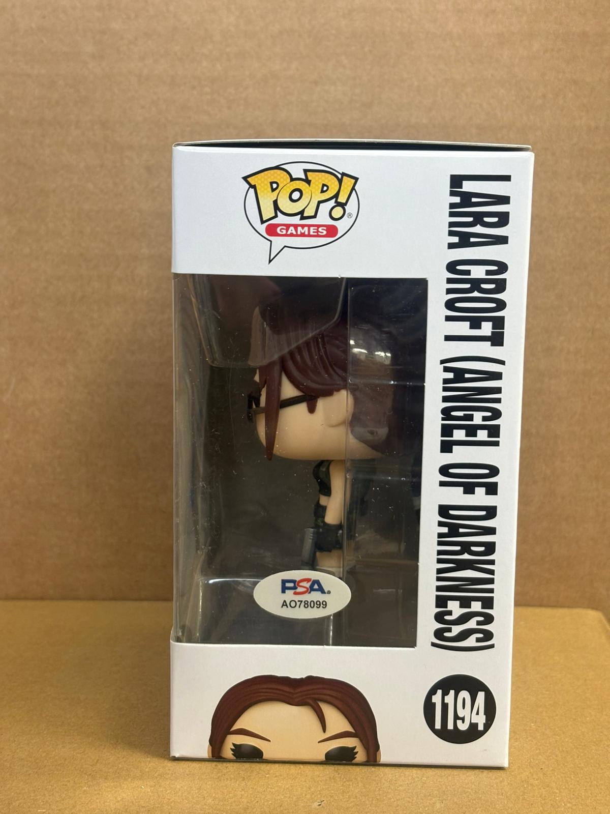 Funko Pop! Games Tomb Raider Lara Croft Signed Angelina Jolie PSA COA #1194 WS