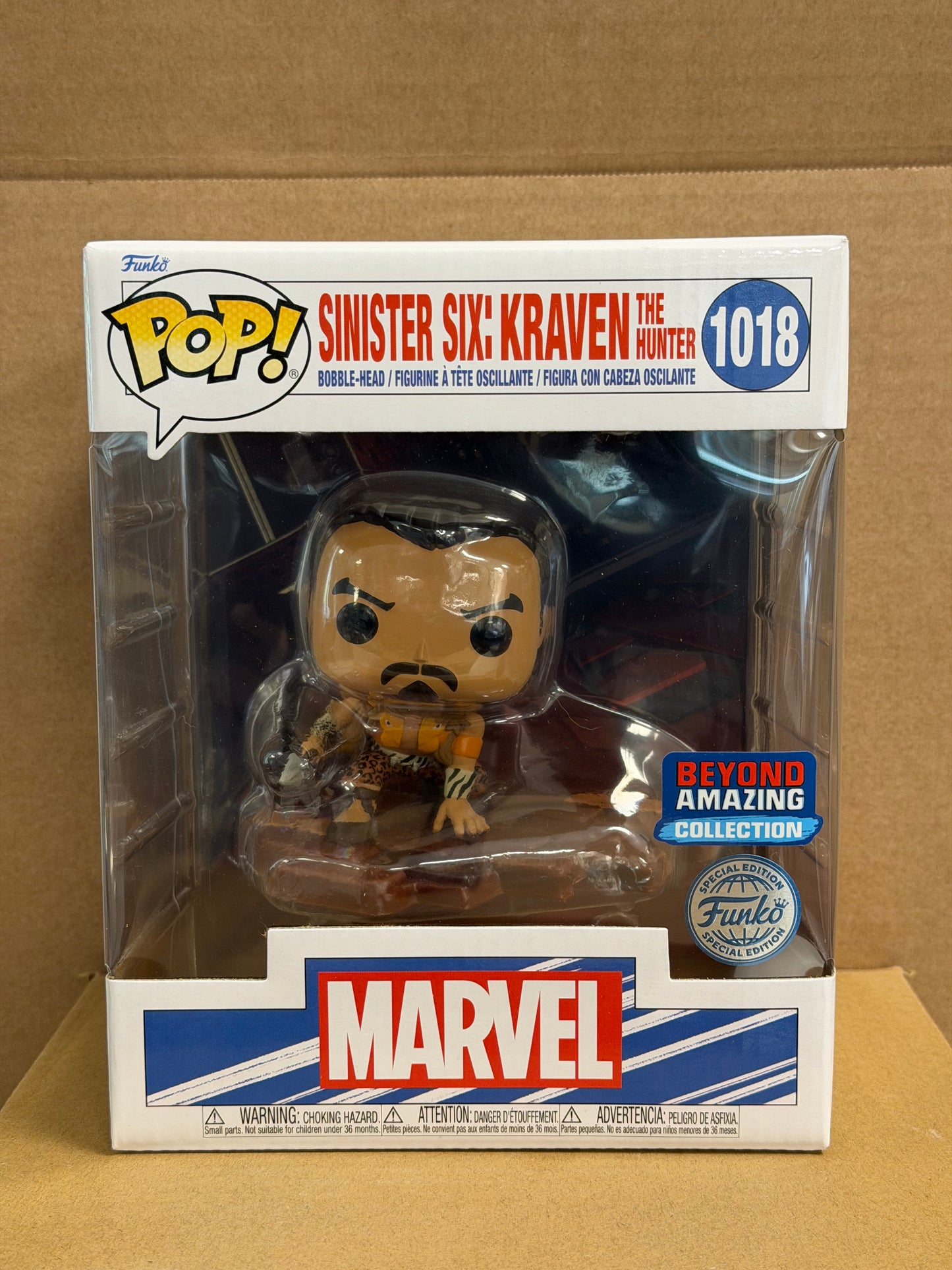 Funko Pop! Marvel Sinister Six: Kraven The Hunter #1018 Special Edition + Protector