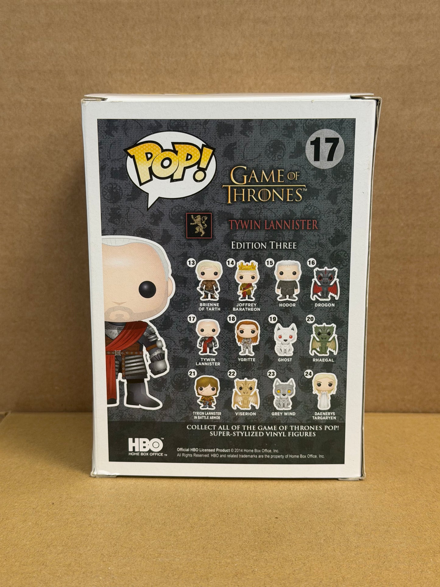 Funko Pop! Television Game Of Thrones Tywin Lannister Signed Charles Dance COA #17