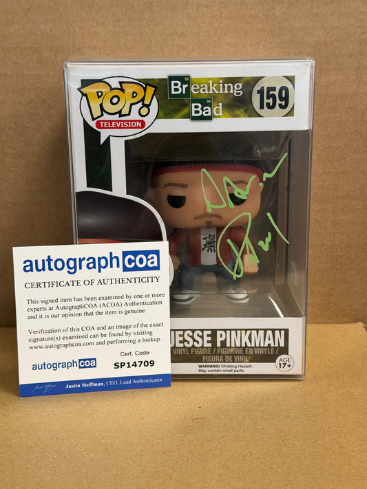 Funko Pop! Television Breaking Bad Jesse Pinkman Signed Aaron Paul COA #159