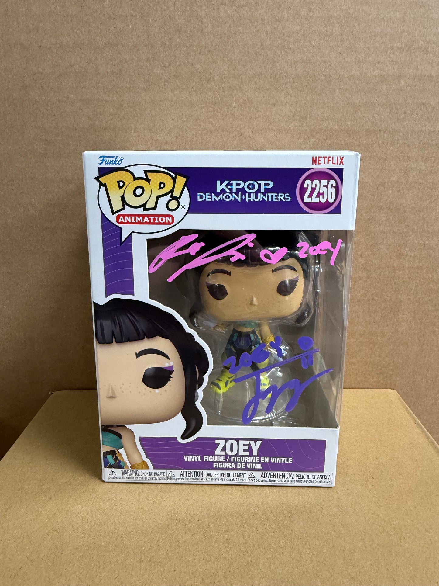 Funko Pop! Animation Kpop Demon Hunters Zoey Dual Signed Rei Ami & Ji-Young Yoo