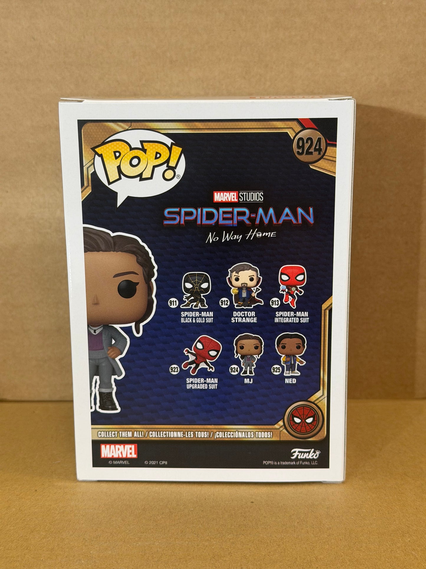 Funko Pop! Marvel Spider-Man No Way Home MJ Signed Zendaya COA #924