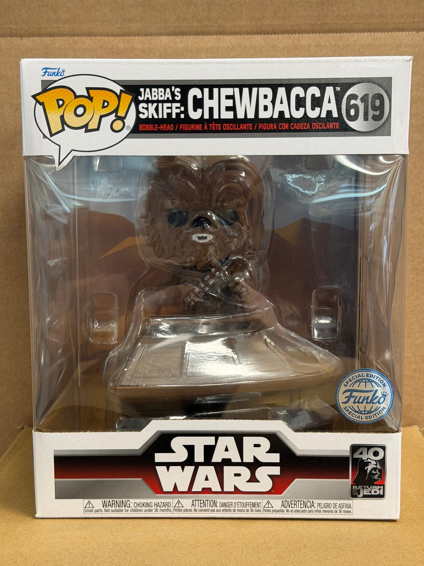 Funko Pop! Star Wars Jabba’s Skiff Chewbacca #619 Special Edition + Free Protector