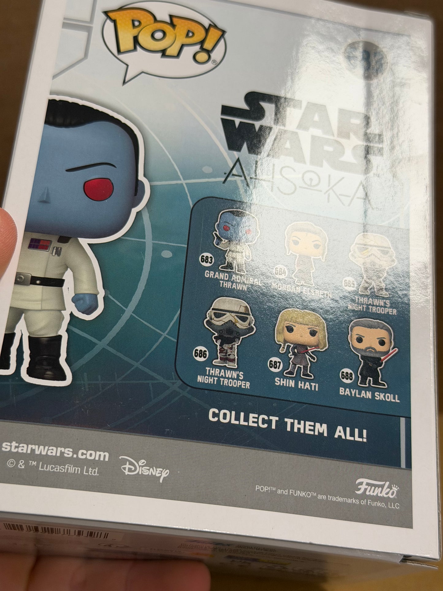 Funko Pop! Star Wars Grand Admiral Thrawn Signed Lars Mikkelsen COA #683