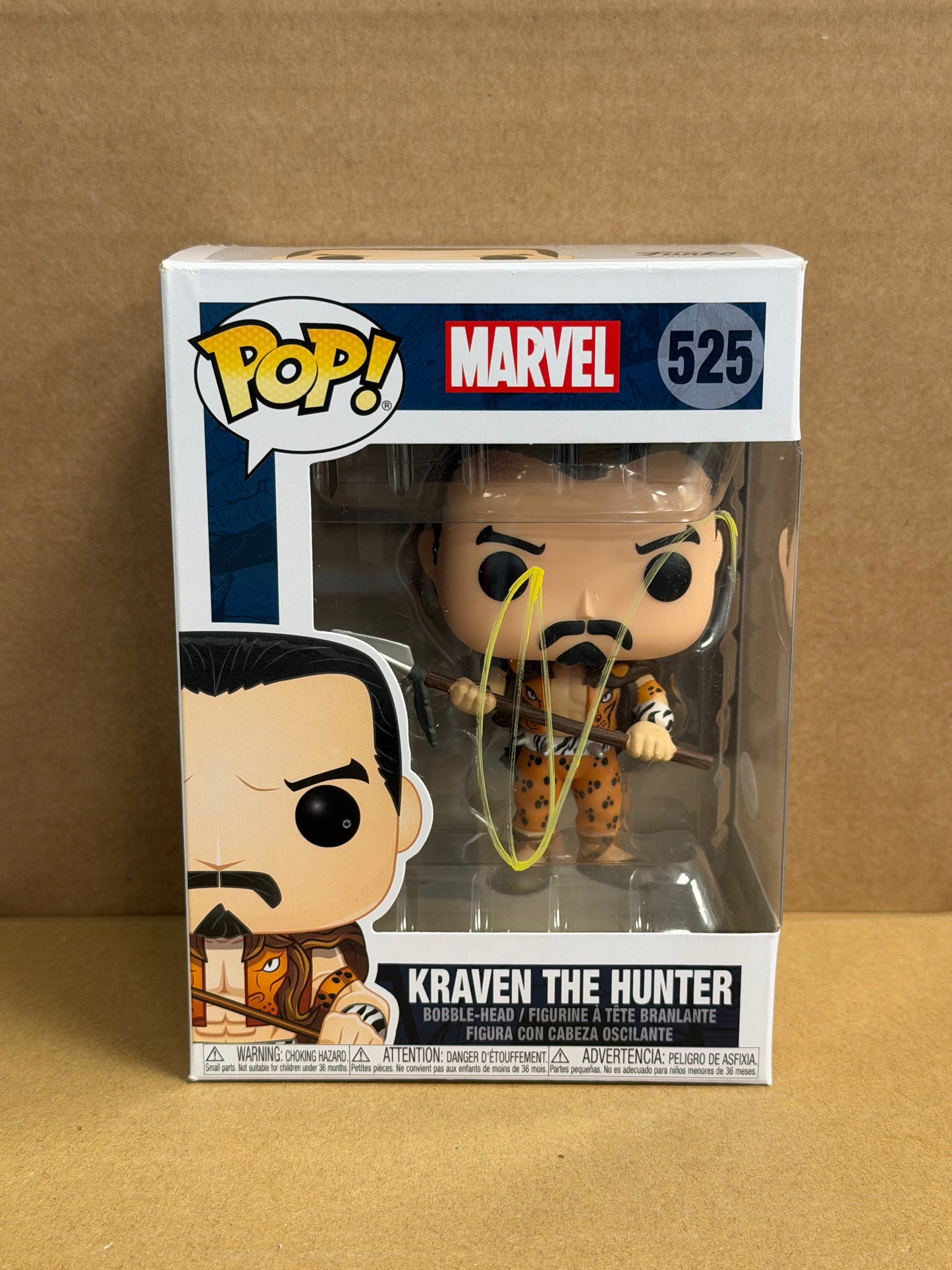 Funko Pop! Marvel Kraven The Hunter Signed Aaron Taylor Johnson COA #525