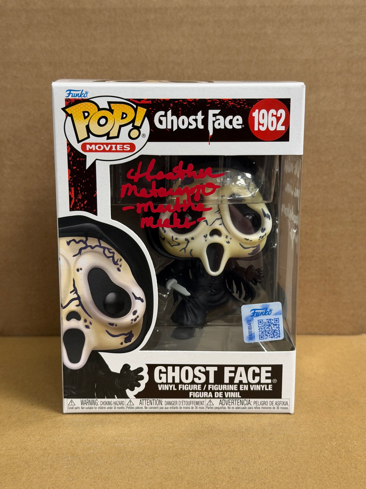 Funko Pop! Movies Scream Ghost Face Signed Heather Mattarazo ‘Martha Meeks’ COA #1962