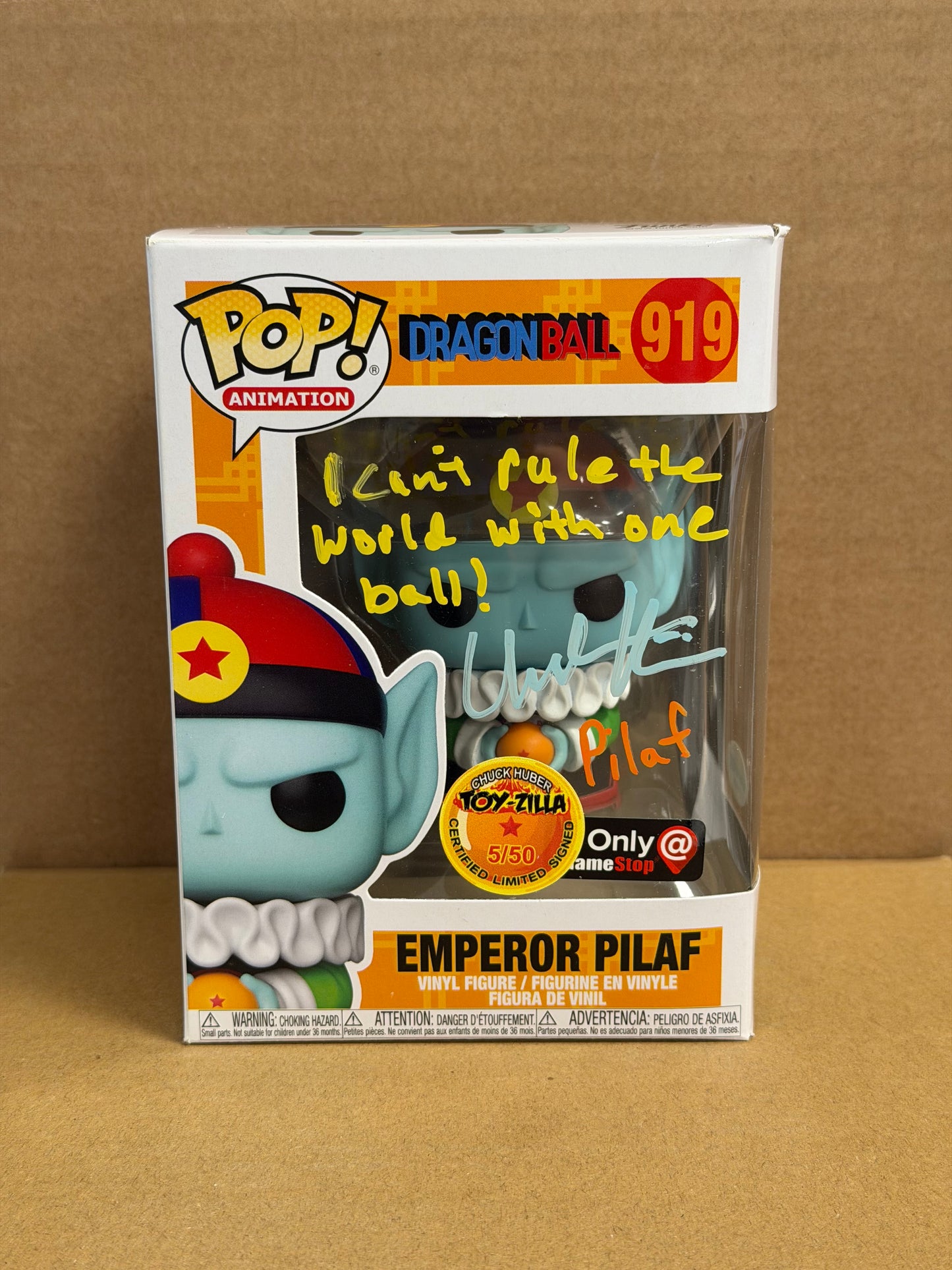 Funko Pop! Anime Dragon Ball Emperor Pilaf Signed Chuck Huber COA # 919