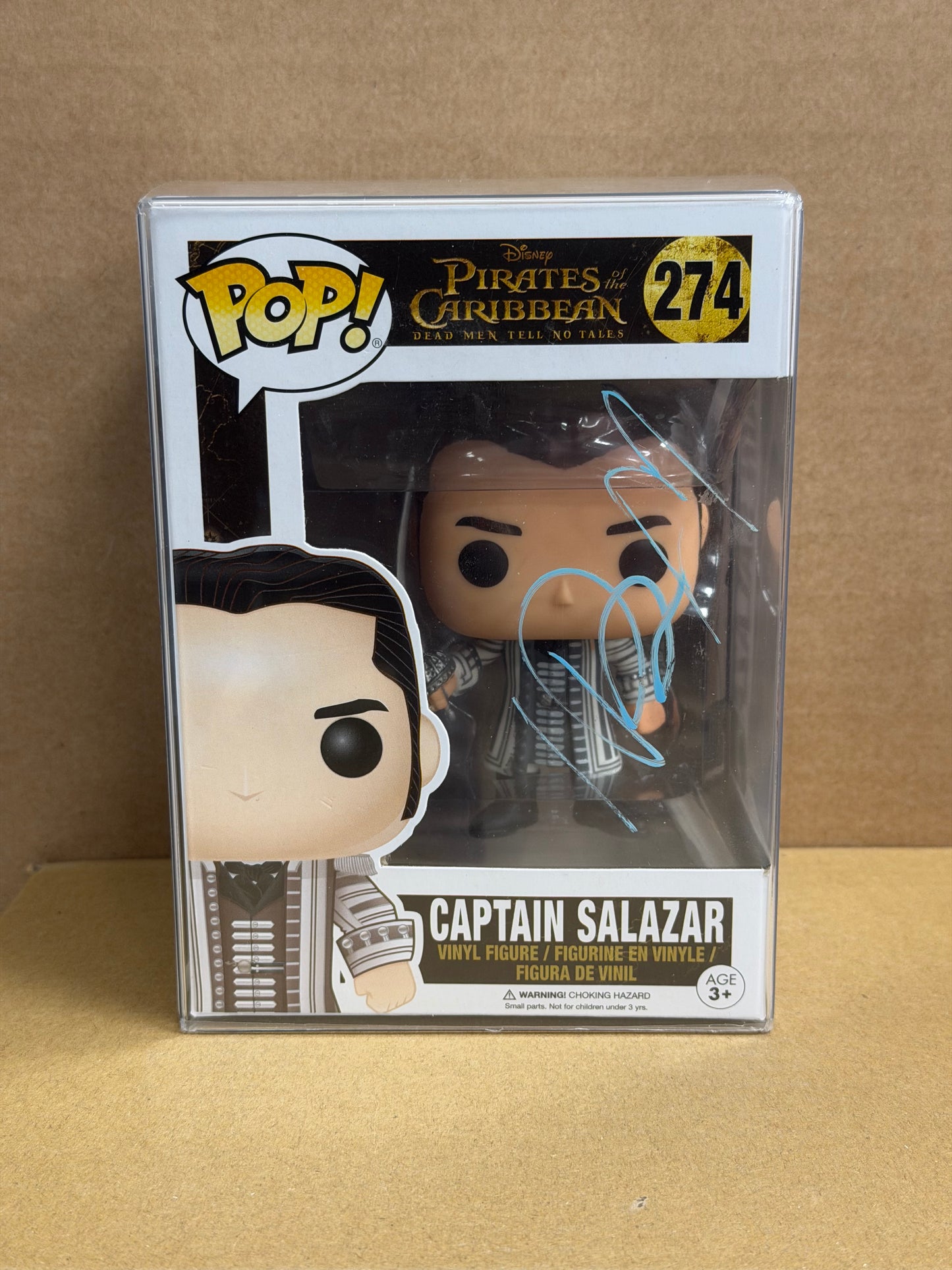 Funko Pop! Movies Pirates Of The Caribbean Captain Salazar Signed Javier Bardem COA #274 WS