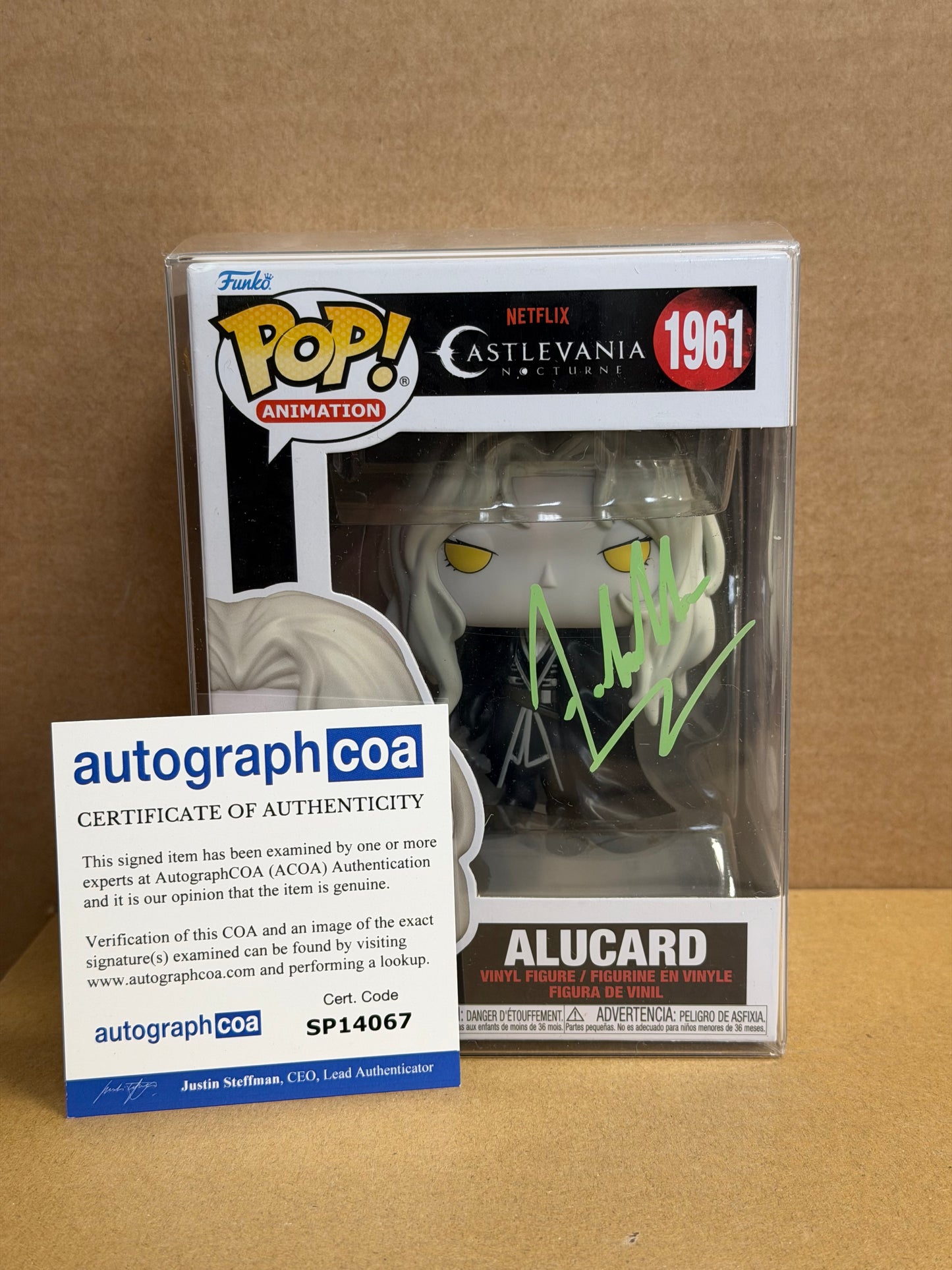 Funko Pop! Anime Castlevania Alucard Signed James Callis COA #1961 WS