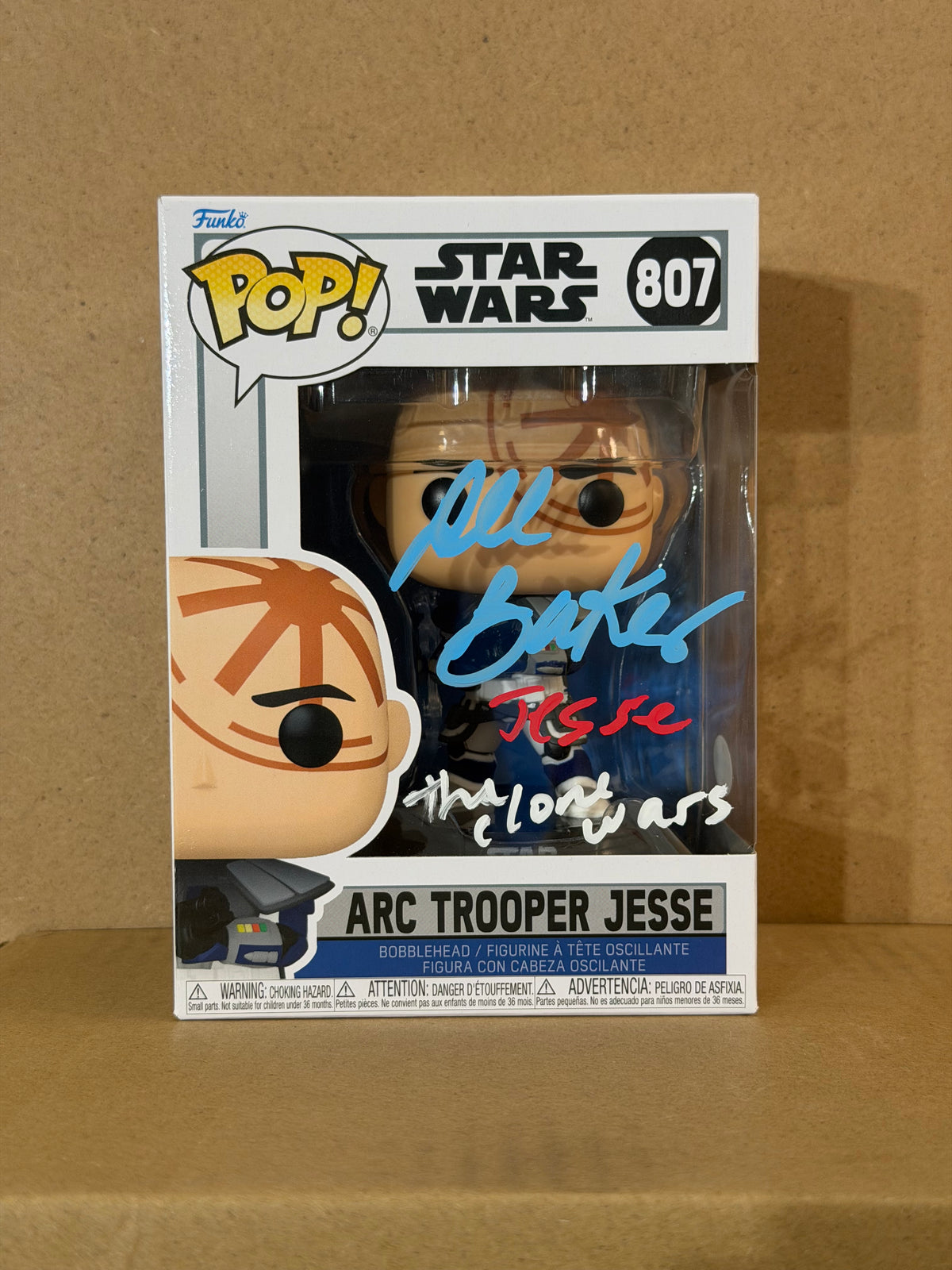 Funko Pop! Star Wars Arc Trooper Jesse Signed Dee Baker COA #807