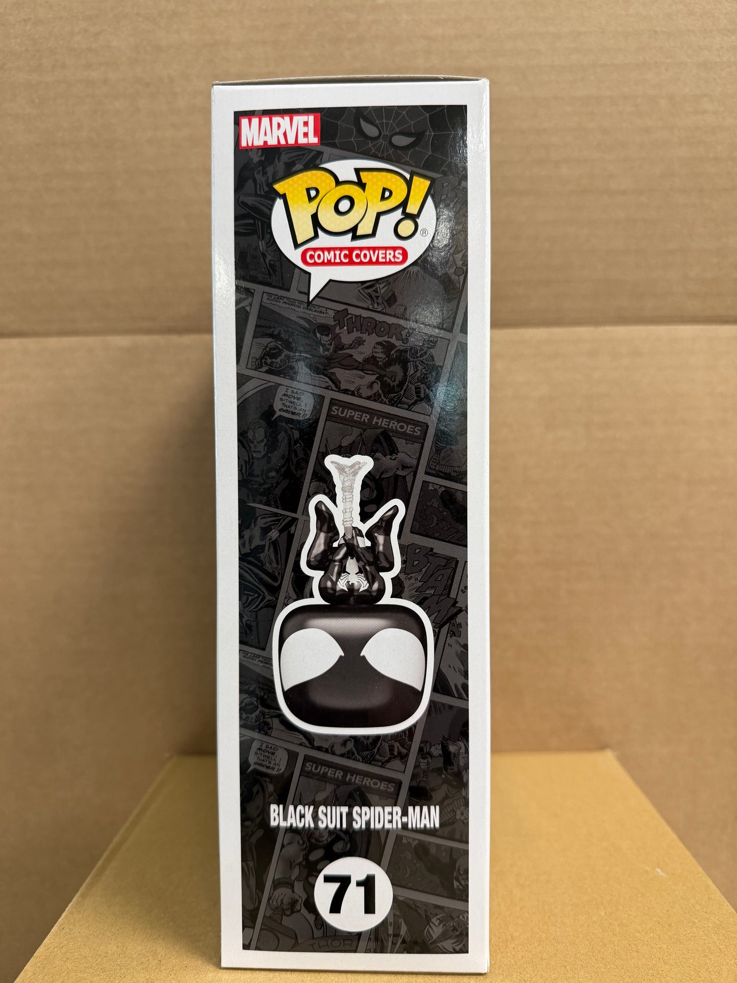 Funko Pop! Marvel Comic Cover Black Suit Spider-Man #71