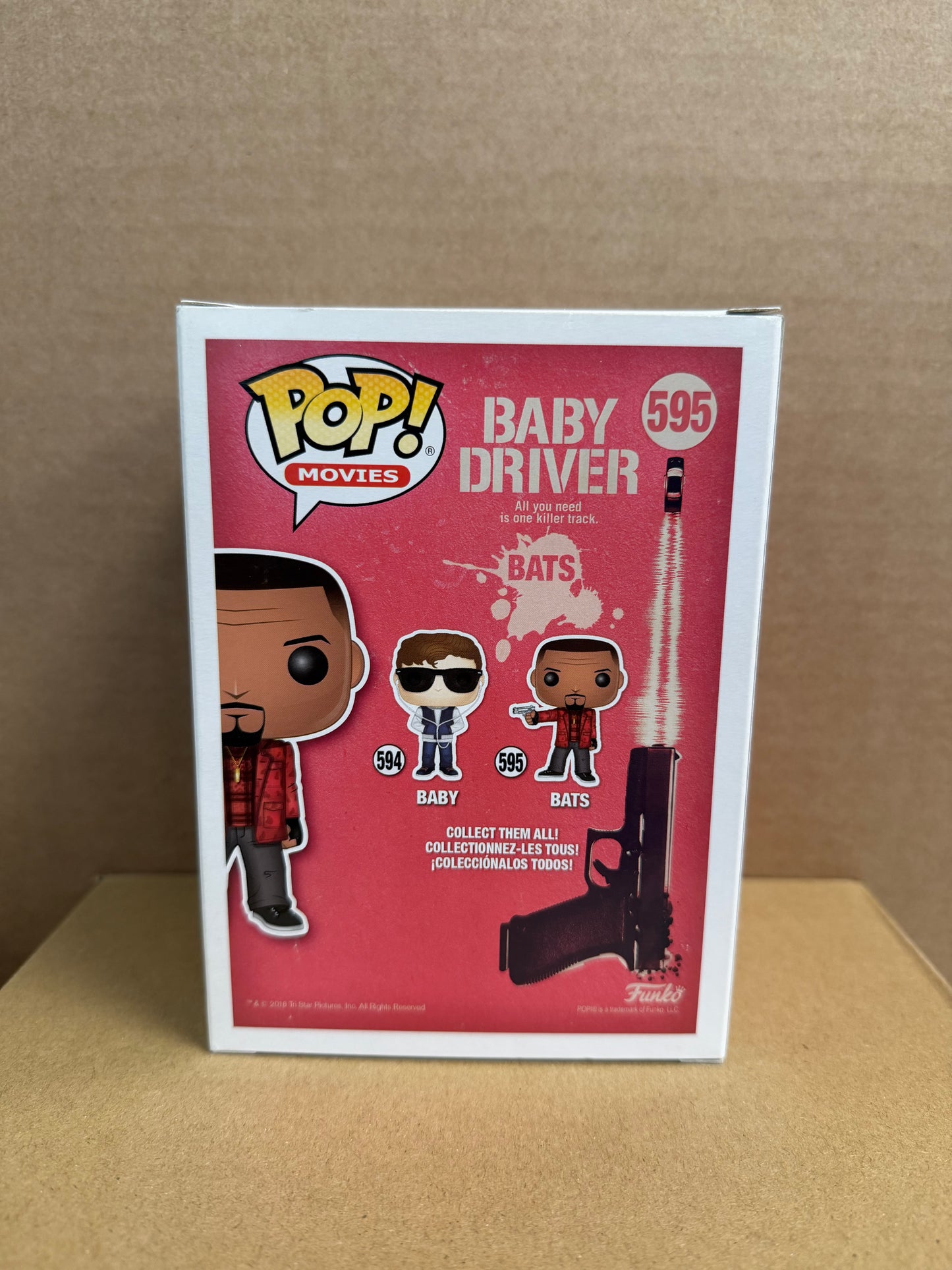 Funko Pop! Movies Baby Driver Bats Signed Jamie Foxx #595 COA WS