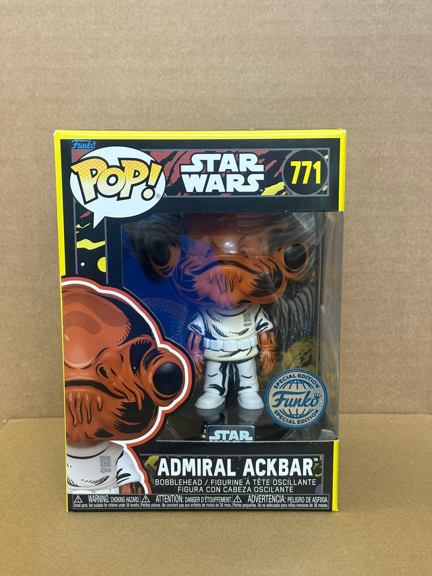 Funko Pop! Star Wars Admiral Ackbar #771 Retro Special Edition