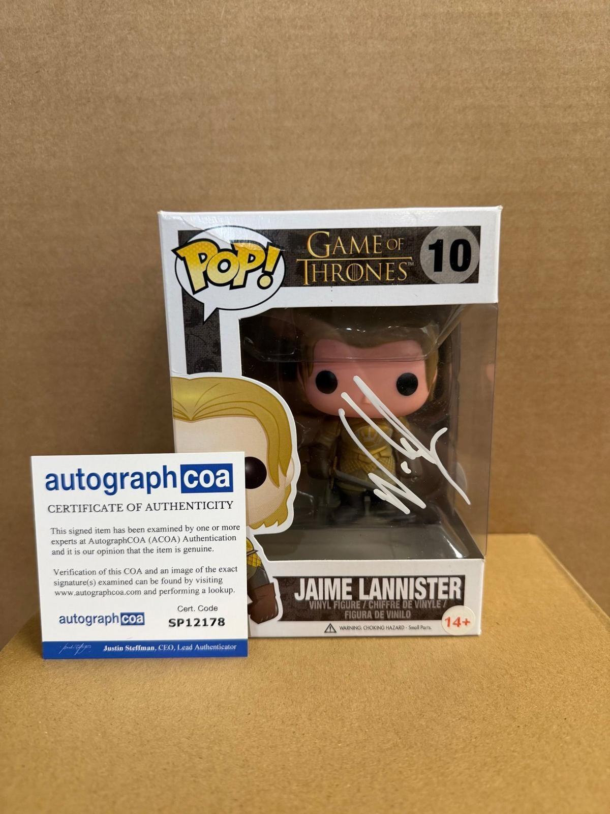Funko Pop! Television Game of Thrones Jaime Lannister Signed Nikolaj Coster-Waldau #35 WS