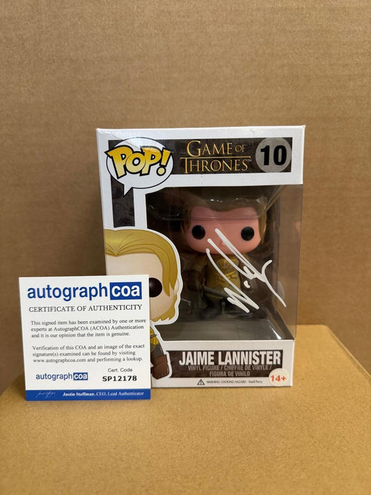 Funko Pop! Television Game of Thrones Jaime Lannister Signed Nikolaj Coster-Waldau #35 WS