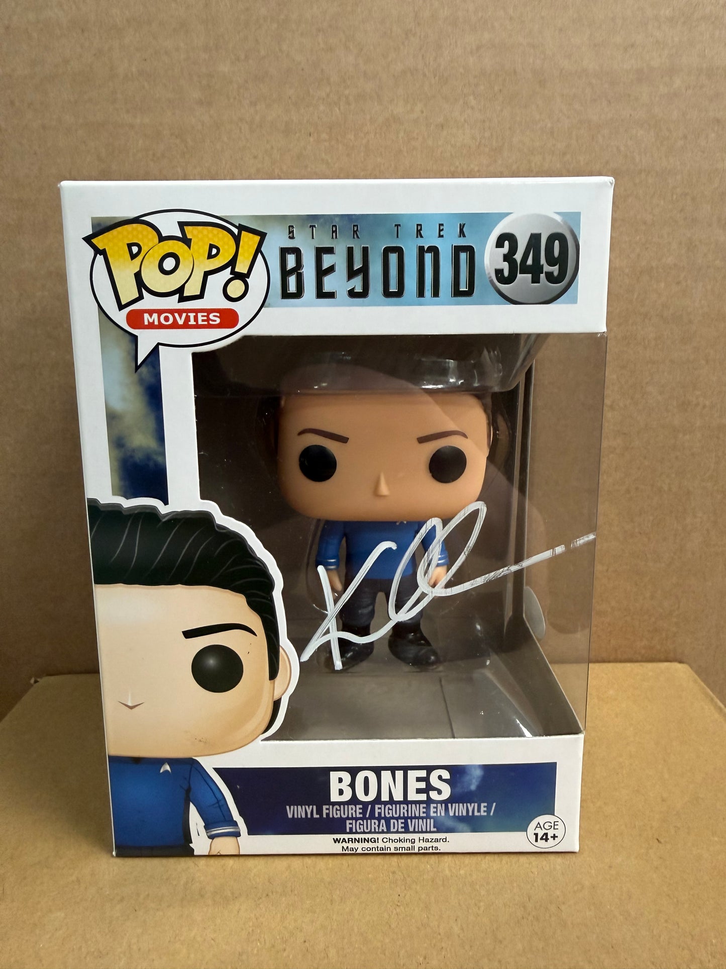 Funko Pop! Movies Star Trek Beyond Bones Signed Karl Urban COA #349 WS
