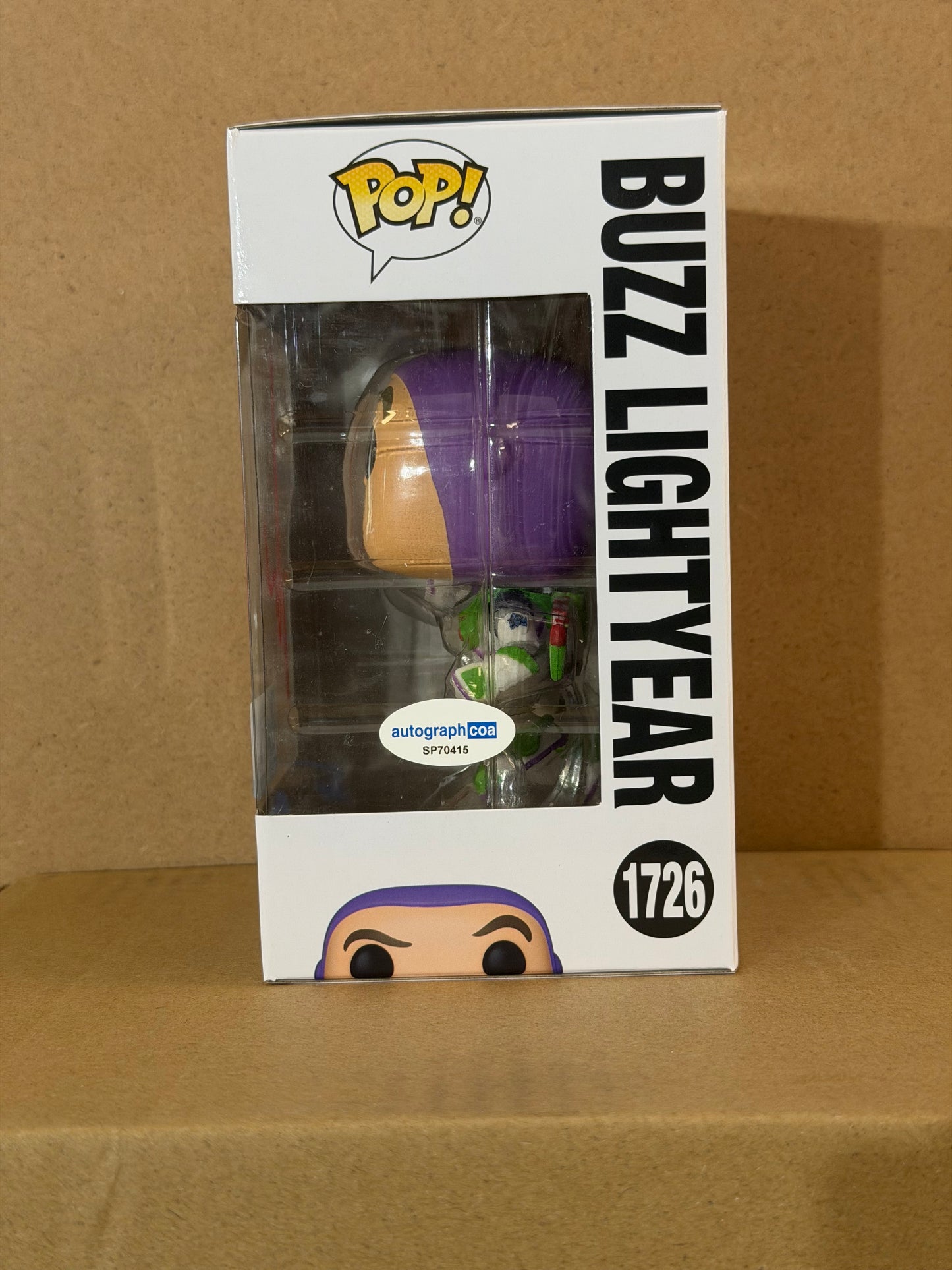 Funko Pop! Disney Toy Story Buzz Lightyear Signed Tim Allen COA #1726