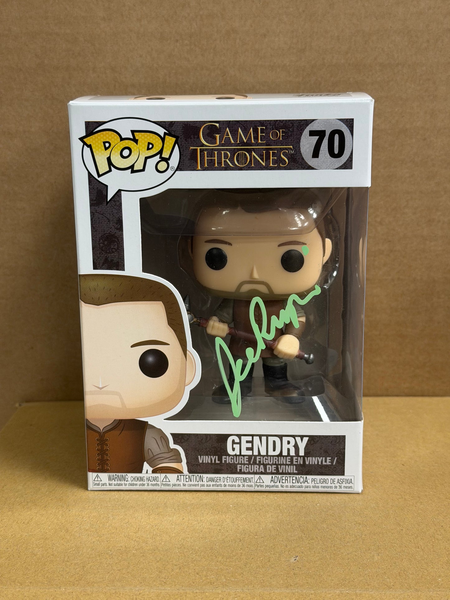 Funko Pop! Television Game Of Thrones Gendry Signed Joe Dempsie COA #70 WS