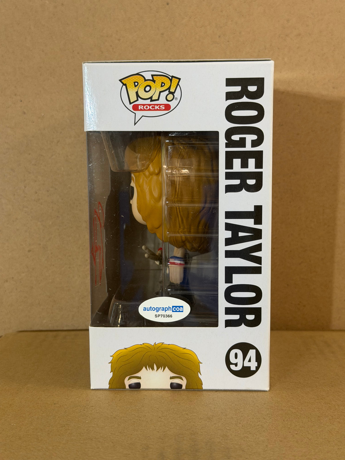 Funko Pop! Rocks Queen Roger Taylor Signed #94 ACOA