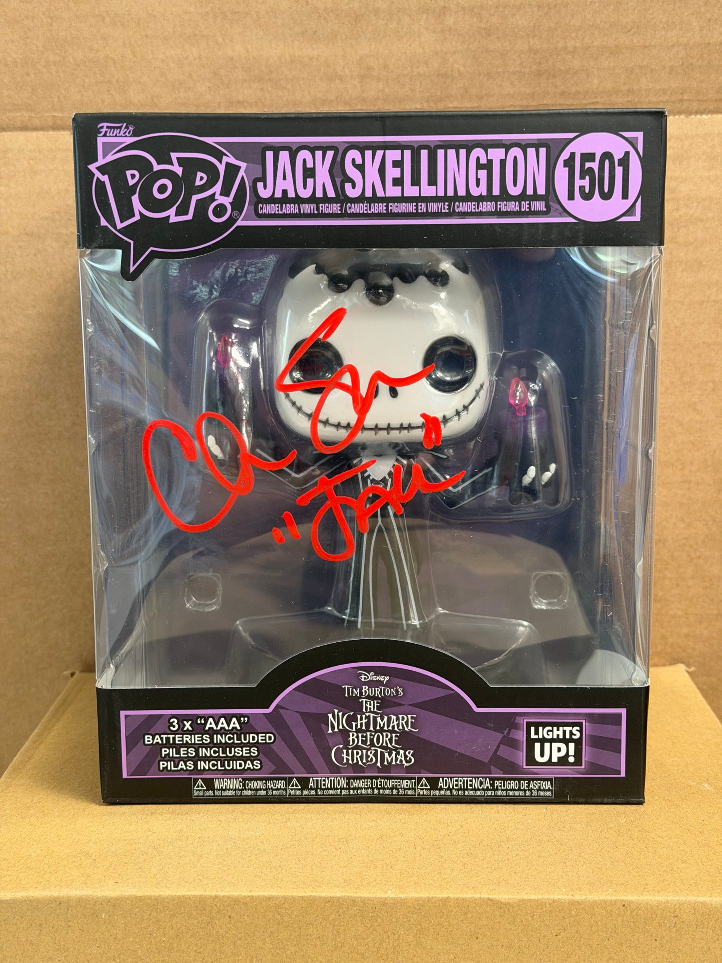 Funko Pop! Disney Jack Skellington Signed Chris Sarandon COA #1501 ‘Jack’